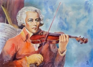 Chevalier de Saint-Georges playing violin